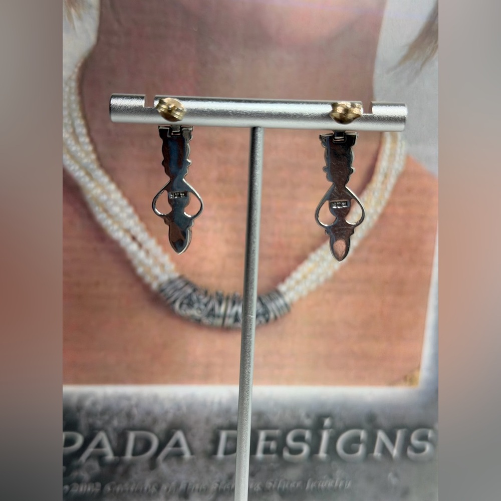 Silpada Rare HTF Sterling Silver & Mediterranean Coral Articulated Post Earrings - Picture 4 of 12